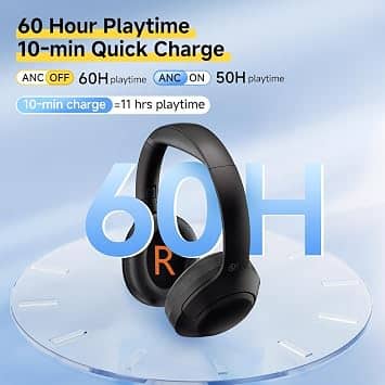 QCY H3 LITE Headphones & Earbuds Black New