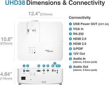 Optoma UHD38 Projectors New