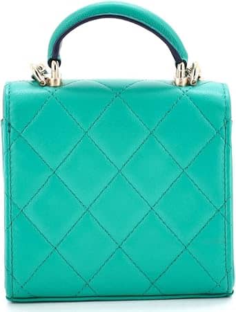 Chanel Classic Flap Clutch Women's bags Unspecified Green Lambskin Gold New