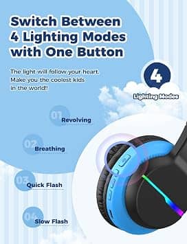 iClever BTH12-Black Headphones & Earbuds New