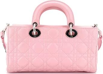 Dior Lady D-Joy Top Handle Women's bags Micro Powder Pink Lambskin Gold New