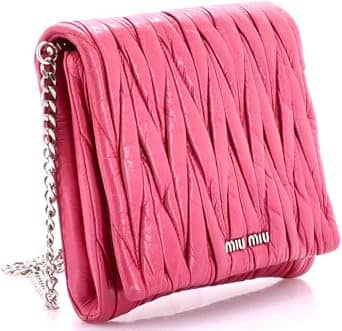 Miu Miu Matelassé Shoulder Bag Women's bags Small Pink Nappa Leather New