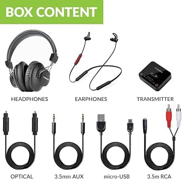 Avantree BTHT-D4169 Headphones & Earbuds Black New
