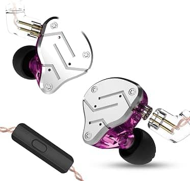 kz ZSN Headphones & Earbuds Purple New