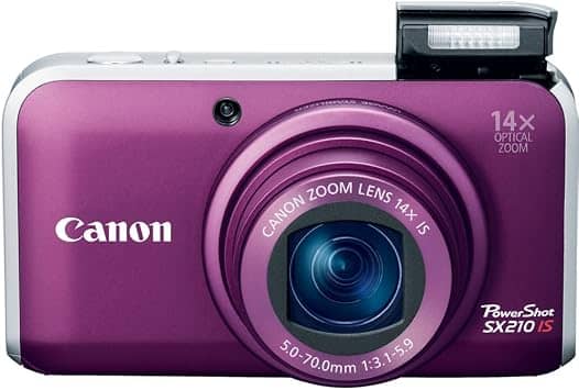 Canon PowerShot SX210IS Digital Cameras Purple New Body Only