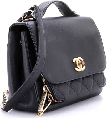Chanel Business Affinity Shoulder Bag Women's bags Mini Red Quilted Gold New