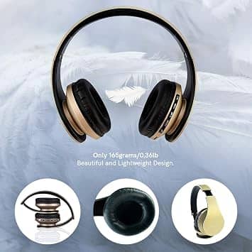 PowerLocus P1 Headphones & Earbuds Gold New