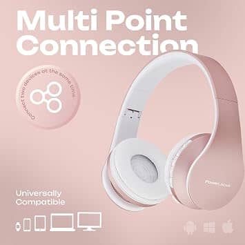 PowerLocus P1 Headphones & Earbuds Gold New