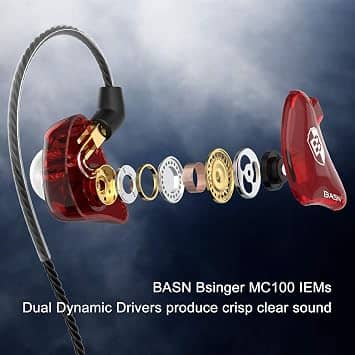BASN MC100 Headphones & Earbuds Blue New