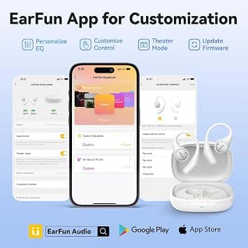 EarFun OpenJump Headphones & Earbuds Black New
