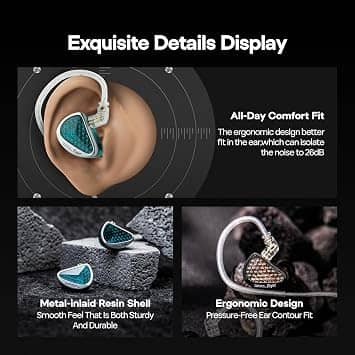 kz AS16 PRO Headphones & Earbuds Black New