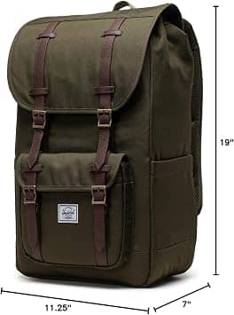 Herschel Little America Backpack Women's bags Green Standard New Recycled Polyester Unspecified