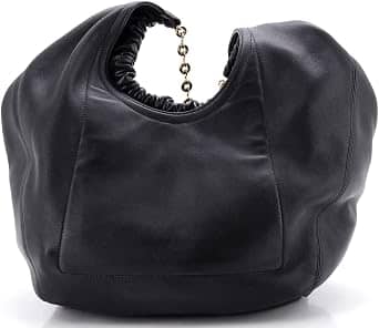 Loewe Squeeze Shoulder Bag Women's bags Small Black Beaded Leather New