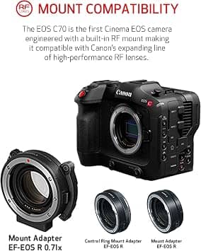 Canon EOS C70 Digital Cameras Black New Body Only
