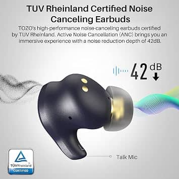 TOZO Golden X1 Headphones & Earbuds Black New