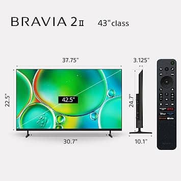 Sony BRAVIA 2 II K-S20M2 TVs 43 inch New