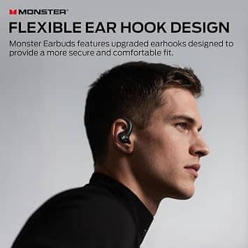 Monster E117 Headphones & Earbuds Black New