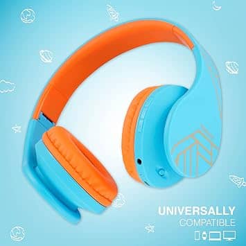 PowerLocus P2 Kids Headphones & Earbuds Blue New