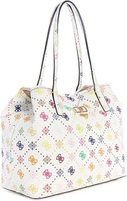 Guess Emelie Tote Women's bags Mini White Faux Leather New