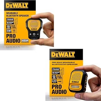 DEWALT Wearable Bluetooth Speaker Pro Max Portable Bluetooth Speakers Mix New