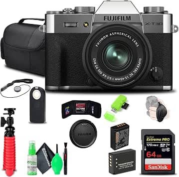 Fujifilm X-T30 II Digital Cameras Silver New w/ 15-45mm Kit