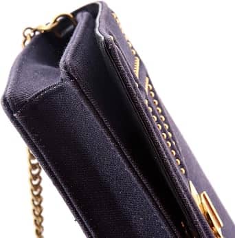 Dior Diorama Crossbody Women's bags Unspecified Navy Blue Denim Antique Gold New
