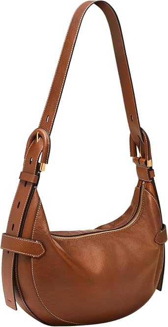 Fossil Harwell Shoulder Bag Women's bags Small Brown Haircalf New