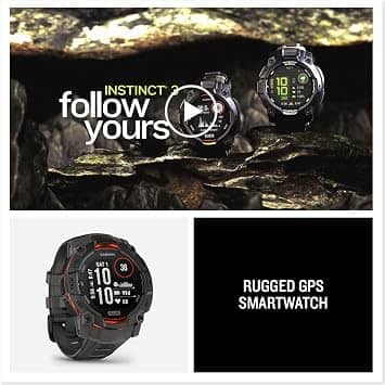 Garmin Instinct 3 – 50 mm, Solar Smartwatches Black 50mm New