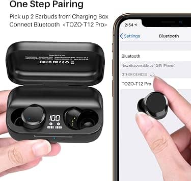 TOZO T12 pro Headphones & Earbuds Black New