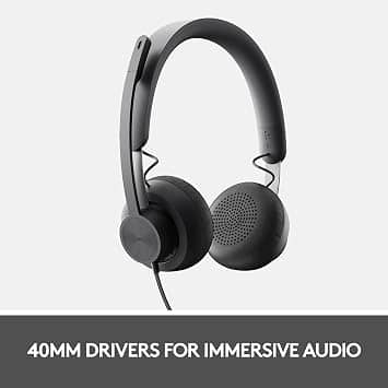Logitech Zone 750 Headphones & Earbuds Gray New