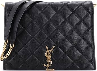 Saint Laurent Becky Shoulder Bag Women's bags Small Black Quilted Leather New