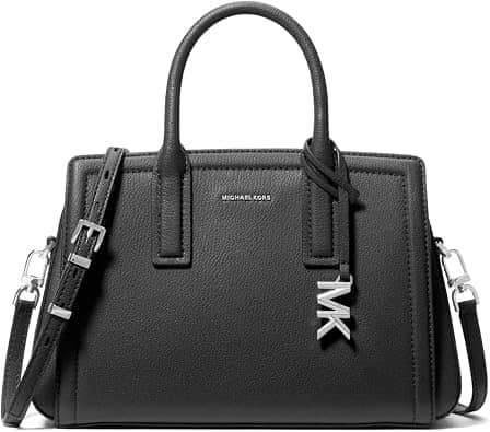 Michael Kors Laila Top Handle Women's bags Small Silver Pebbled Leather New