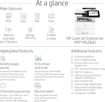 HP LaserJet Enterprise M528dn Printers New
