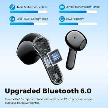SoundPEATS Air6 HS Headphones & Earbuds Black New