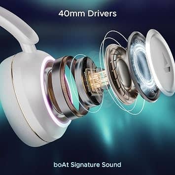 boAt Rockerz 480 Headphones & Earbuds White New