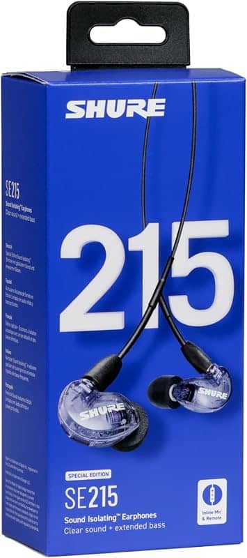 Shure SE215SPE-PL Headphones & Earbuds Purple New