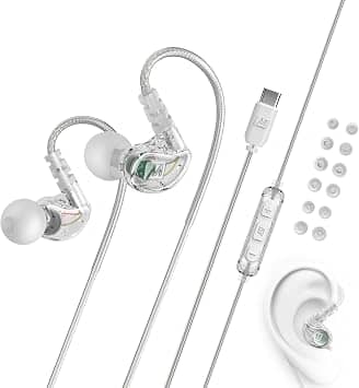 MEE audio M6 Headphones & Earbuds Transparent New