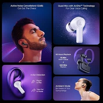 boAt Nirvana Headphones & Earbuds Black New
