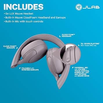 JLab HBGOLUXANCMVE20WEB Headphones & Earbuds Purple New