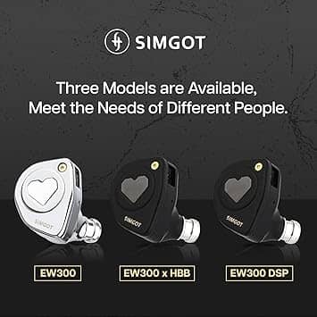 Linsoul SIMGOT EW300 Headphones & Earbuds Silver New