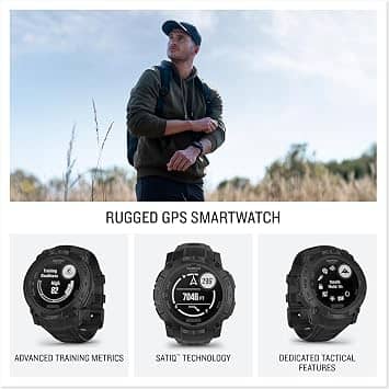 Garmin Garmin Instinct 3 Tactical Smartwatches Black 45mm New