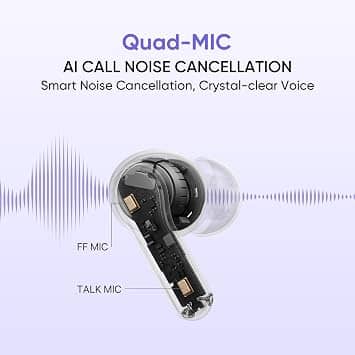 realme T200 Headphones & Earbuds Purple New
