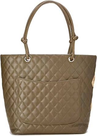 Chanel Cambon Tote Women's bags Beige Calfskin Silver New