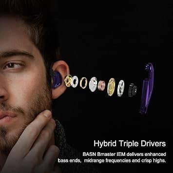 BASN Bmaster Violet Headphones & Earbuds Purple New