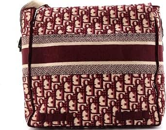 Dior Diorcamp Crossbody Women's bags Medium Red Canvas Silver New