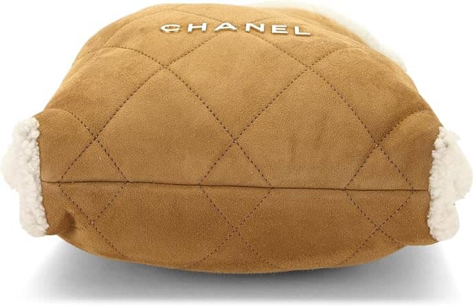 Chanel Chanel 22 Shoulder Bag Women's bags Small Brown Shearling Gold New