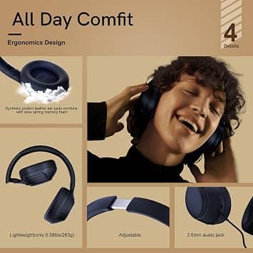 QCY H3 Headphones & Earbuds Blue New