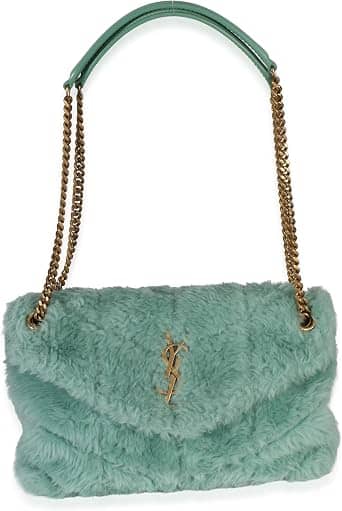 Saint Laurent Loulou Puffer Top Handle Women's bags Small Unspecified Shearling Gold New