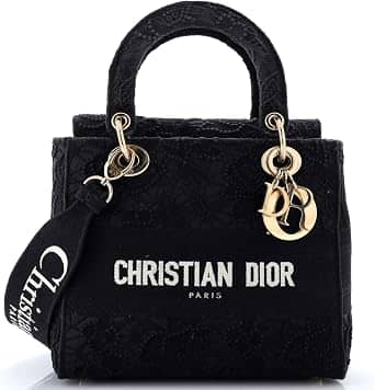 Dior Lady D-Lite Top Handle Women's bags Mini Powder Pink Canvas Gold New