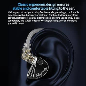 CCA Rhapsody Headphones & Earbuds Black New